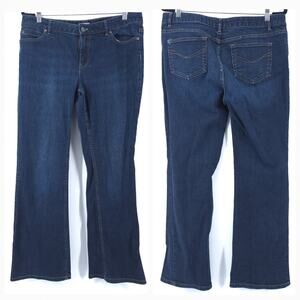 J.Jill Classic Academia Stretch 12R High Rise Bootcut Dark Wash Denim Timeless